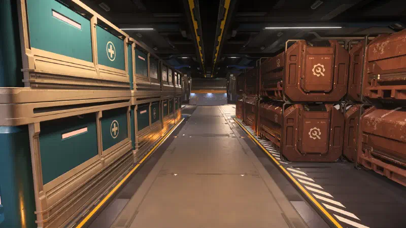 Star Citizen RSI Hermes Laderaum mit Missions-Ladung