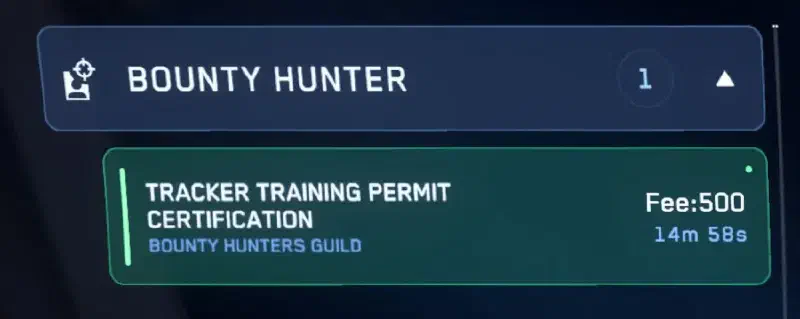 Bounty Hunter Guild - Tracker Training Permit Certification