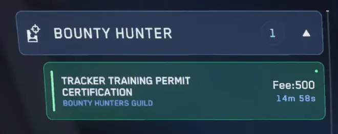 Bounty Hunter Guild - Tracker Training Permit Certification