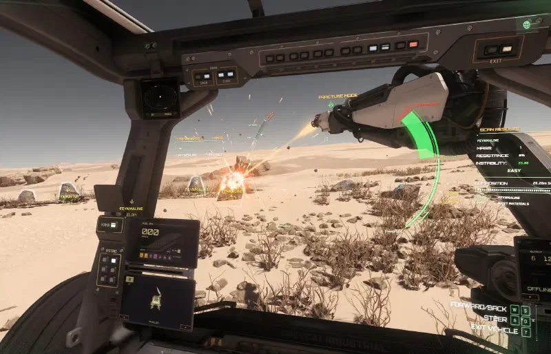 Star Citizen | ROC im Fracture Mode, bricht den Stein auf