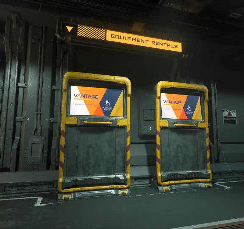 Miet-Terminal in einem Raffinerieshop