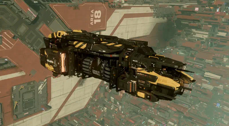 Drake Golem im Flug über Area 18