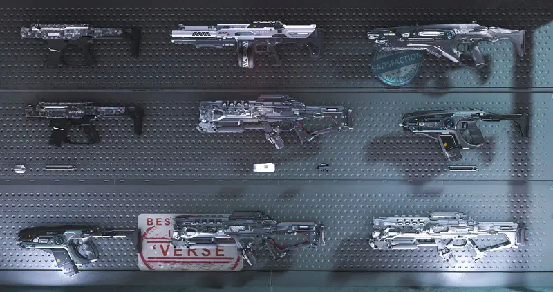 Waffen Verkaufsstand in Area18
