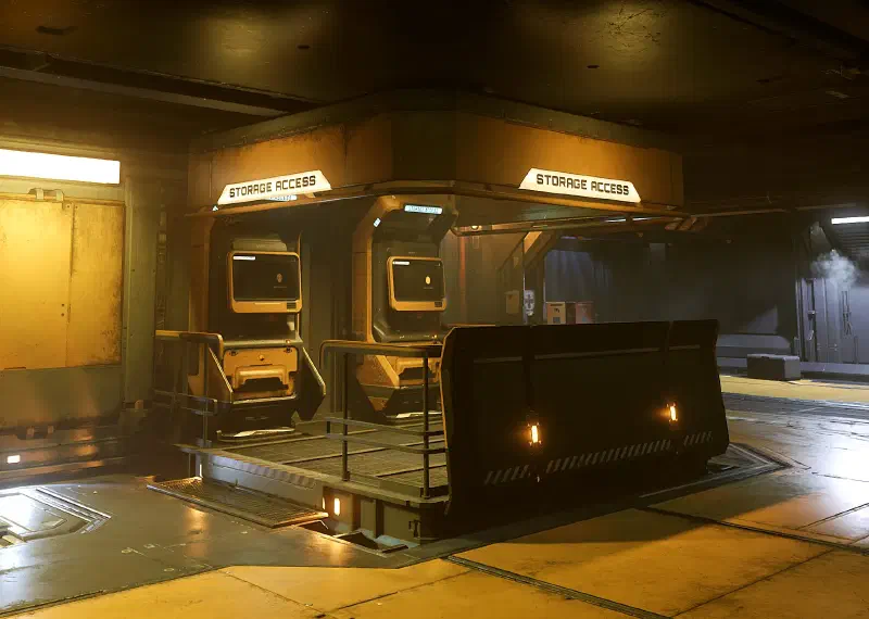 Star Citizen Storage Access Terminals im Self Land Hangar