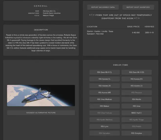 Cornerstone Universal Item Finder Screenshot