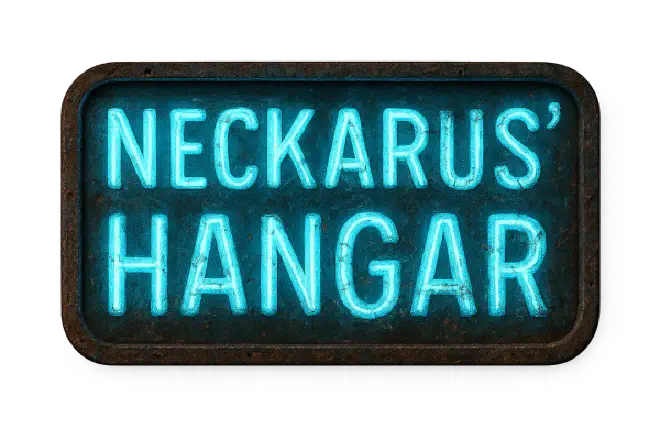 'Neckarus' Hangar' neon Schild