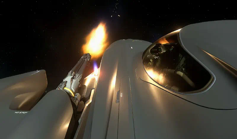 Kruger L-21 Wolf Gatling gun feuert