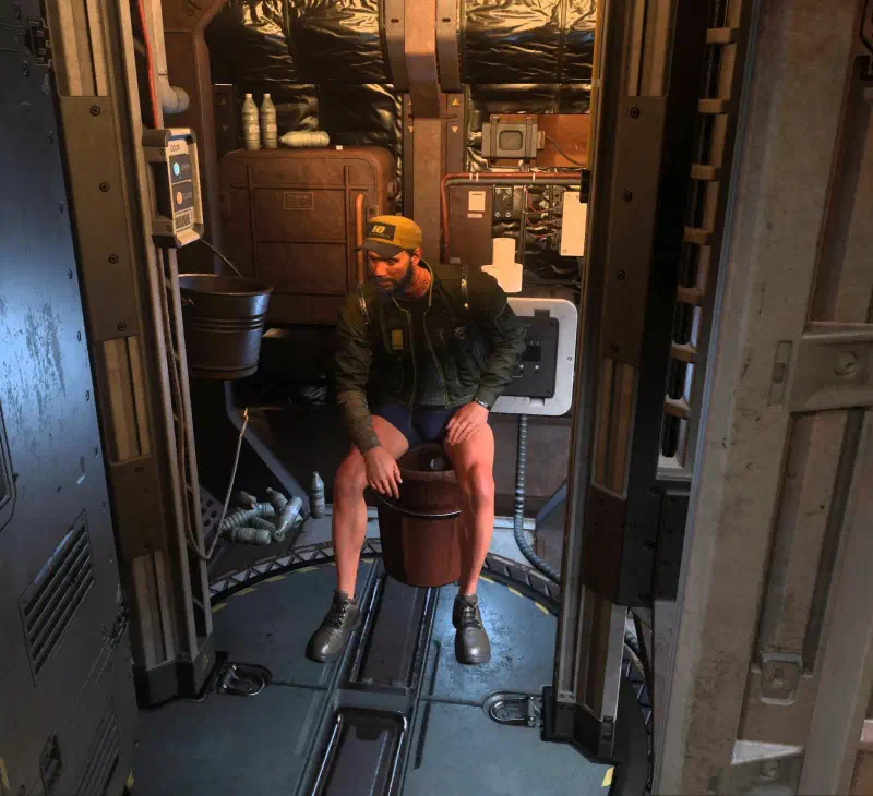 SStar Citizen Grey's Market | Shiv besetzter Toiletteneimer